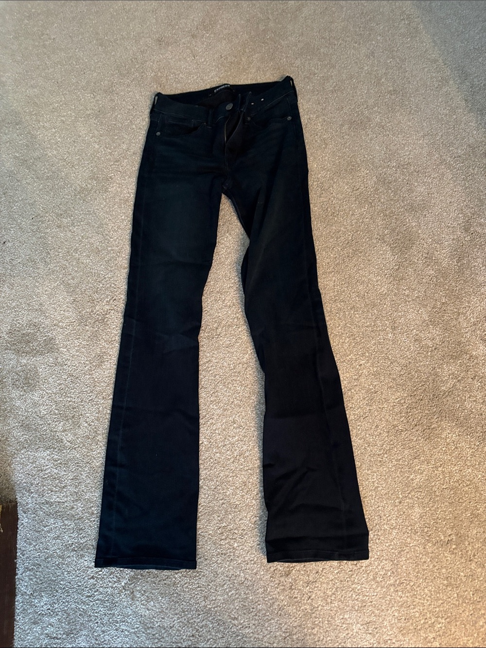 Express Women's dark blue stretch Flare Jeans sz 4R